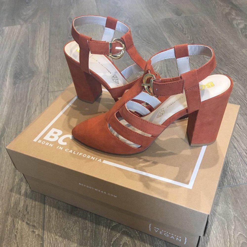 NWT BC Footwear Suede Strappy Heels
